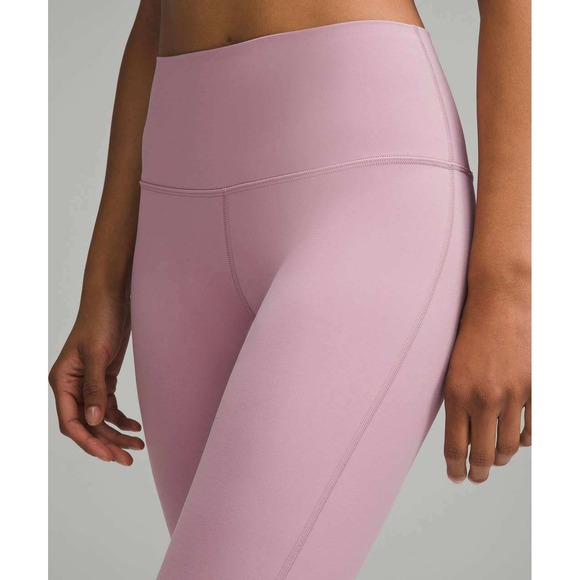 Lululemon Align High Rise Crop 23" Leggings Dusty Rose Blush Pink Sz 8 Run Yoga - Picture 4 of 12